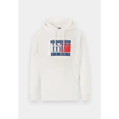 Image of Tommy Jeans REG FLAG Sweatshirt, Men&#039;s, Size: 44, Ancient white
