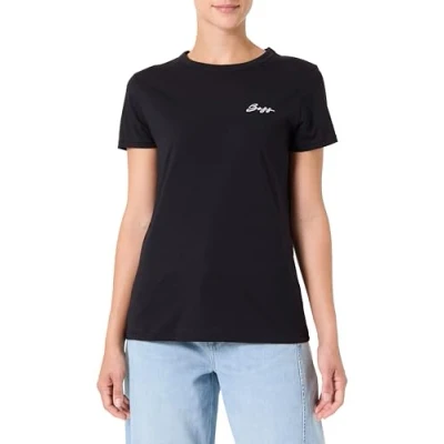 Image of BOSS Elogo Basic Tshirt, Women&#039;s, Size: Large, Black