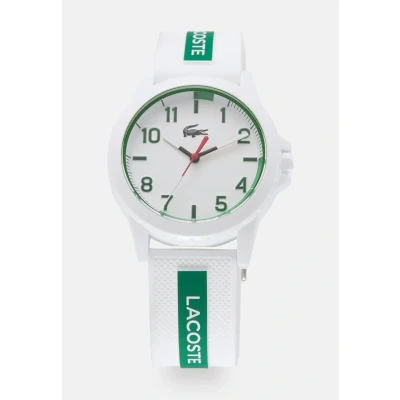 Image of Lacoste White Silicone Strap LOGO Watch Unisex Watch, Size: One Size, Weiß/grün