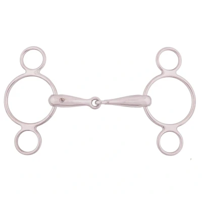Image of BR Single Jointed Three Ring Gag 18 mm 4 rings