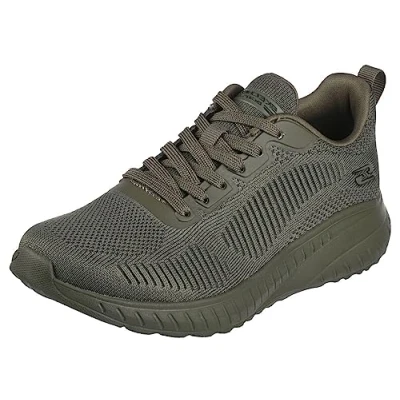Image of Skechers Sport BOBS Squad Chaos Trainers olive, Women&#039;s, Size: 6.5, Olive Textile
