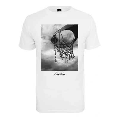 Image of Mister Tee Herren Ballin Print Tshirt, Men&#039;s, Size: Large, White