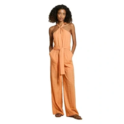 Image of Pepe Jeans Edith Jumpsuit, Women&#039;s, Size: Large, Washed orange
