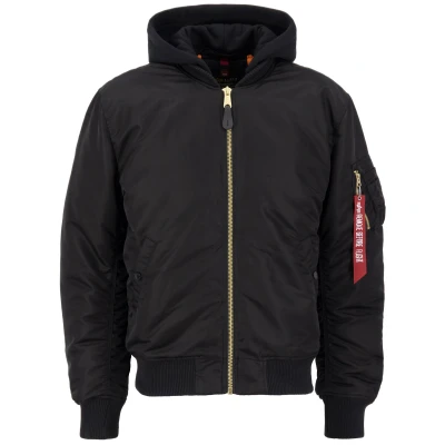Image of Alpha Industries Bomber Jacket MA 1 ZH Back EMB black M