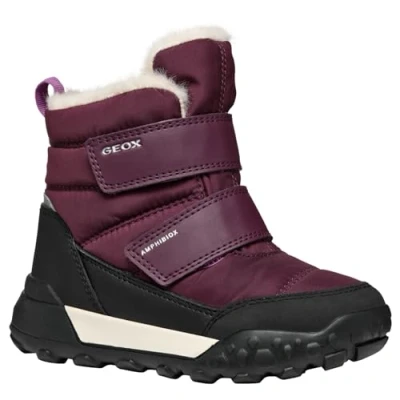 Image of Geox Trekkyup GIRL ABX Winter boots for kids, Size: 4, Bordeaux Synthetics/textile