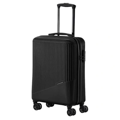 Image of travelite Bali Hard shell hand luggage trolley with 4 Wheels, standard size, Black, wheels