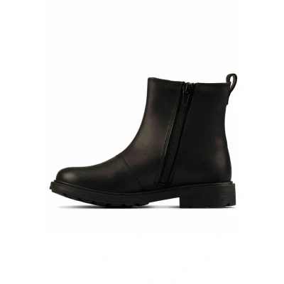 Image of Clarks Girl&#039;s Astrol Orin K Chelsea Boot, Black Leather, 5 UK