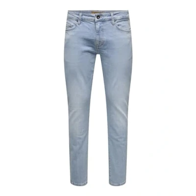 Image of Only &amp; Sons Slim fit jeans, Men&#039;s, Size: 29x32, Light blue denim
