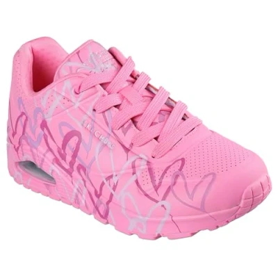 Image of Skechers UNO Trainers, Women&#039;s, Size: 8, Hot pink High quality imitation leather