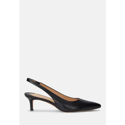 Image of Lauren Ralph Sling Back Women&#039;s Brand, Model Heel of 50 mm Lolah II 802927937, Made Leather., Black, 38 EU