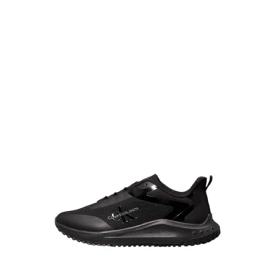 Image of Calvin Klein Jeans EVA Runner LACE Trainers, Men&#039;s, Size: 6.5, Triple black Textile/synthetics