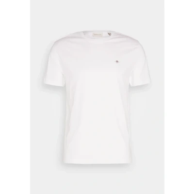 Image of GANT Printed Archive Shield Basic Tshirt, Men&#039;s, Size: Medium, White