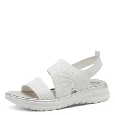 Image of Tamaris Wedge sandals, Women&#039;s, Size: 370, White silver shoes