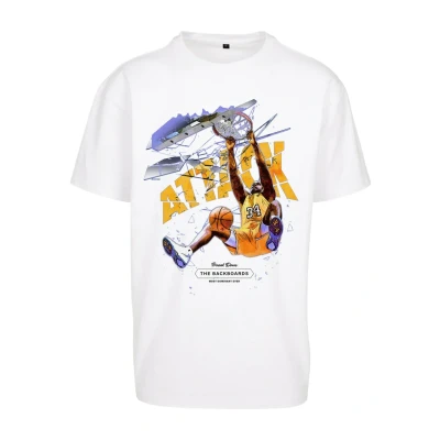Image of Upscale by Mister Tee Attack Player Print Tshirt, Men&#039;s, Size: XS, White