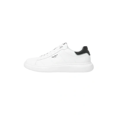 Image of Pepe Jeans Eaton Basic Trainers, Men&#039;s, Size: 11, White Leather