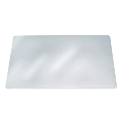 Image of Durable DURAGLAS Desk Mat Transparent 53 x 40cm Pack of 1 Anti Glare and Slip Ideal for Keeping Small Notes Reminders Close to Hand
