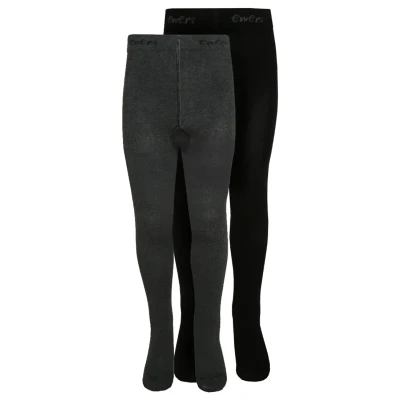 Image of Ewers 2 PACK Tights Schwarz/anthrazit for kids, Size: 18m,