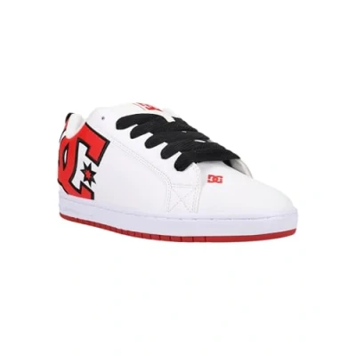 Image of DC Shoes Court Graffik Trainers, Size: 10, White/red/black Leather
