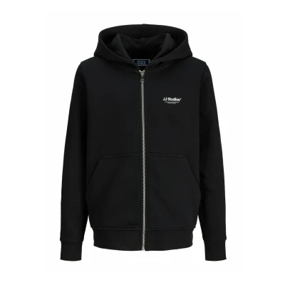 Image of JACK &amp; JONES Men&#039;s Jjesoho Sweat Zip Hood Noos Jnr, black, 152