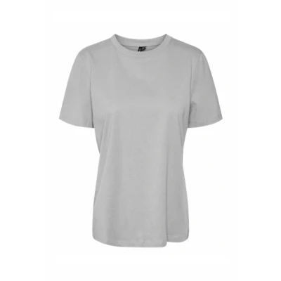 Image of VERO MODA Women&#039;s Vmpaulina SS T Shirt Ga JRS Noos, Light Grey Mix, XS