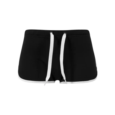 Image of Urban Classics Ladies French Terry Hotpants Shorts, Women&#039;s, Size: XS, Black/white