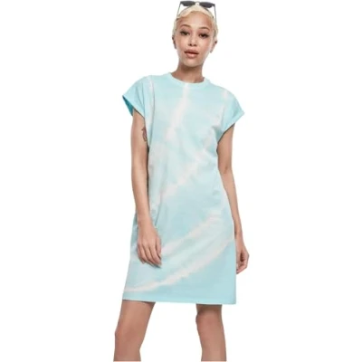 Image of Urban Classics TIE DYE Jersey dress, Women&#039;s, Size: 3XL, Aqua blue