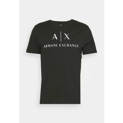 Image of Armani Exchange Print Tshirt, Men&#039;s, Size: XL, Black