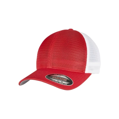 Image of Flexfit Omnimesh 2TONE Cap, Size: S/M, Red/white