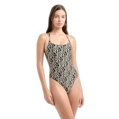Image of Emporio Armani Swimsuit Swimsuit, Women&#039;s, Size: Large, Black/beige