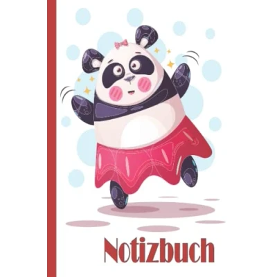 Image of Panda Notizbuch: Notizbuch, breites liniertes Notizbuch aus liniertem Papier für Schule, Studenten, Geschenk Kinder, Jungen, Mädchen, Teenager, Liebhaber