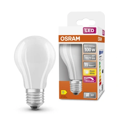 Image of Osram, LED (monocolore) Classe energetica: A++ (A++ E) OSRAM Retrofit Classic A DIM 100 12 W/2700K E27 4058075245907 E2