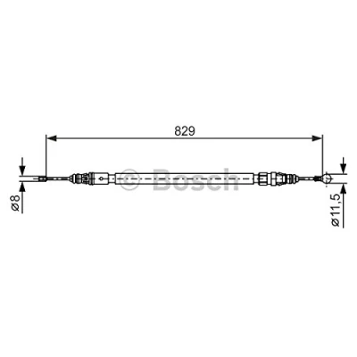 Image of Cable Pull, parking brake BOSCH 1 987 482 372