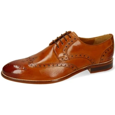 Image of Melvin &amp; Hamilton Bobby 5 Smart laceups, Men&#039;s, Size: 7, Cognac Leather