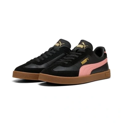 Image of Puma CLUB II ERA Unisex Trainers, Size: 12, Black/pink fruit Leather/synthetics