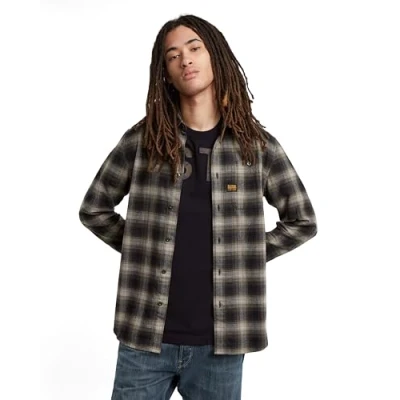 Image of G STAR Bristum Shirt, Men&#039;s, Size: Small, Moss arthur check