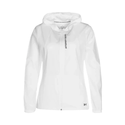 Image of Under Armour Outrun THE Storm LAUF Waterproof jacket, Women&#039;s, Size: XS, White reflective