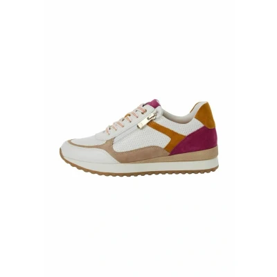 Image of Marco Tozzi Trainers, Women&#039;s, Size: 6, White pink leather and imitation