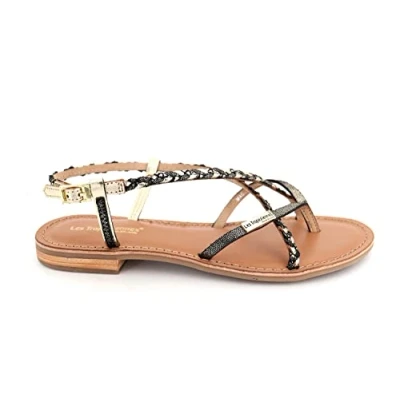 Image of Les Tropeziennes Women&#039;s Monatres Sandal, Noir Irise, 5.5 UK