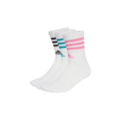 Image of adidas Performance Unisex 3 PACK Sports socks, Size: 4.5 5.5, White pure teal lucid pink/black