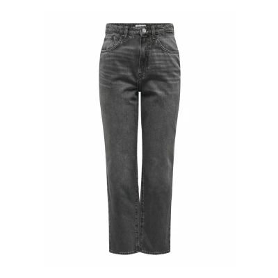 Image of ONLY Straight leg jeans, Women&#039;s, Size: 25x30, Dark grey denim