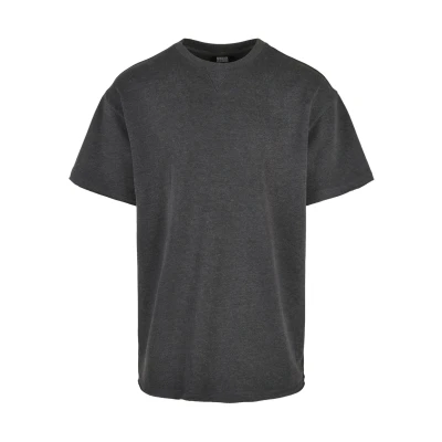 Image of Urban Classics Men&#039;s Herringbone Terry Tee T Shirt, Charcoal, M