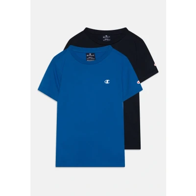 Image of Champion CREW NECK Unisex 2 PACK Basic Tshirt for kids, Size: 3 4y, Blue/dark blue