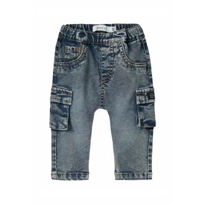 Image of Name it Baggy Relaxed fit jeans for kids, Size: 1.5y, Dark blue denim