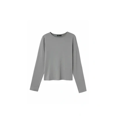 Image of LMTD Women&#039;s Nlfdinci Ls Short S Top Noos, Sharkskin, 134 140
