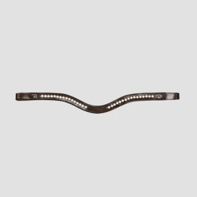 Image of Dy&#039;On New English Half Swarovski V Shape Browband Brown/White