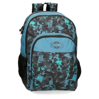 Image of ROLL ROAD Soccer School Backpack Black 33x44x17cm Polyester 24.68L, Black/White, Backpack,