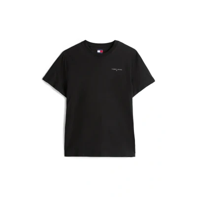 Image of Tommy Jeans Linear Chest TEE Basic Tshirt, Men&#039;s, Size: 54, Black