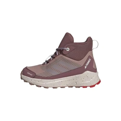 Image of Adidas Terrex Trailmaker 2 MID RAIN.RDY Unisex Hiking shoes for kids, Size: 12K, Warm clay/preloved fig/pure ruby Textile/synthetics