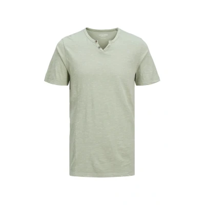 Image of Jack &amp; Jones Jjesplit NECK SS NOOS Basic Tshirt, Men&#039;s, Size: Large, Iceberg green