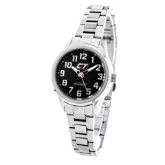 Image of ChronoTech Womens Analogue Quartz Watch with Stainless Steel Strap CC7041L 02M, Black, Large,